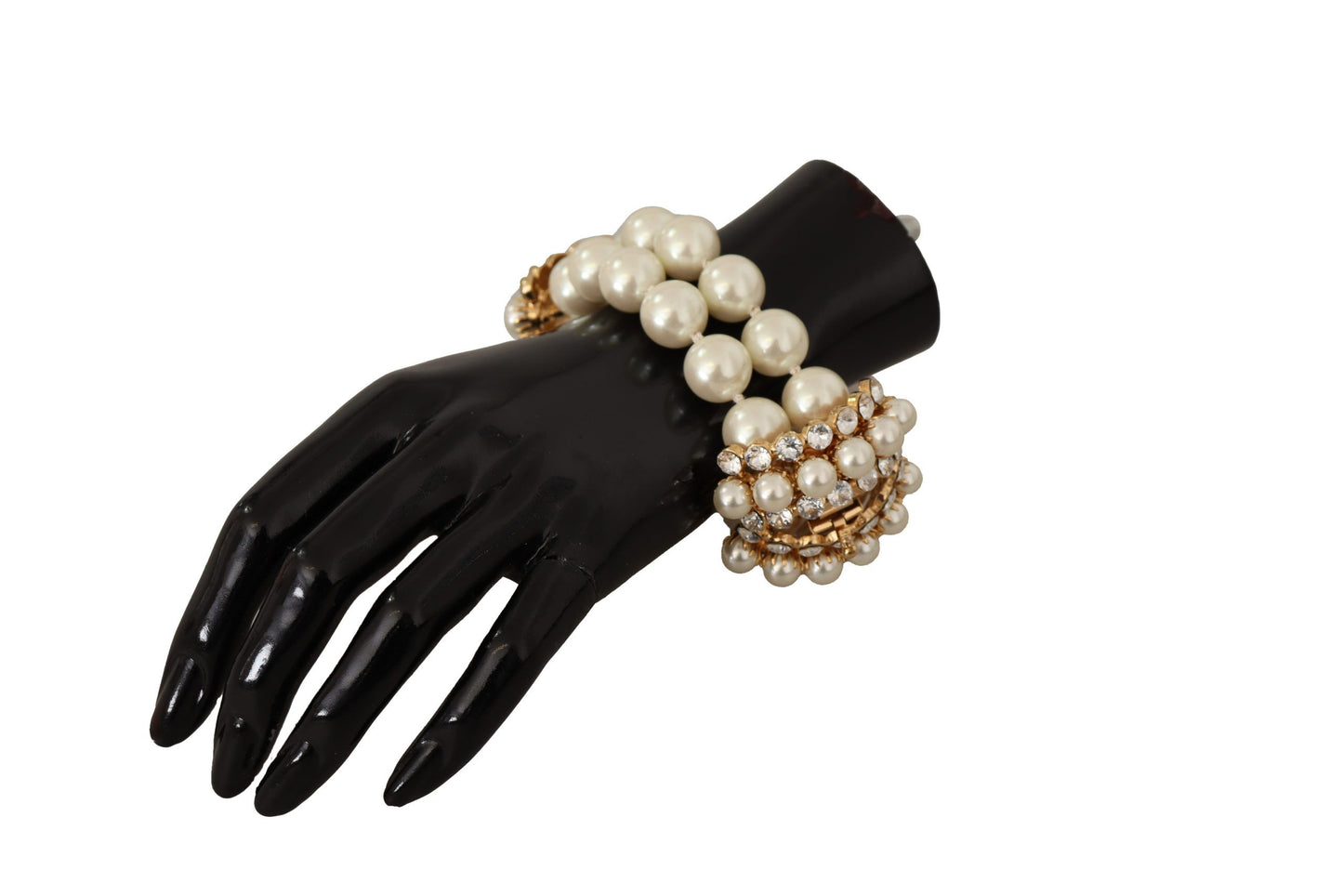 Elegant Faux Pearl Charm Bracelet