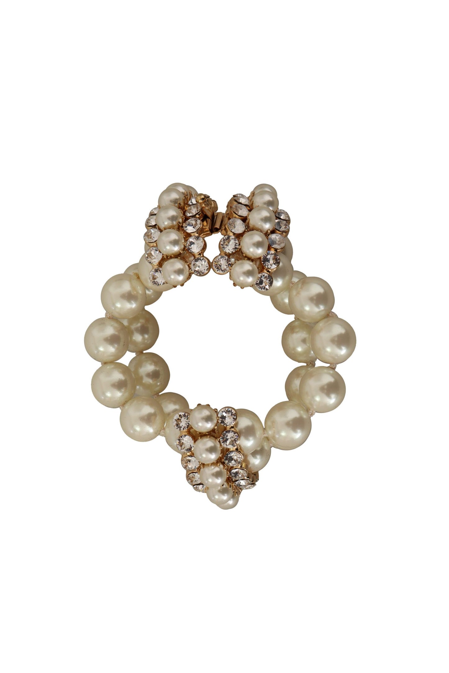 Elegant Faux Pearl Charm Bracelet