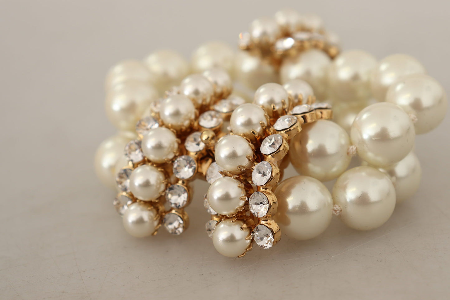 Elegant Faux Pearl Charm Bracelet