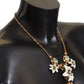 Elegant Lilium Motif Statement Necklace