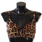 Brown Leopard Women Bra Underwear