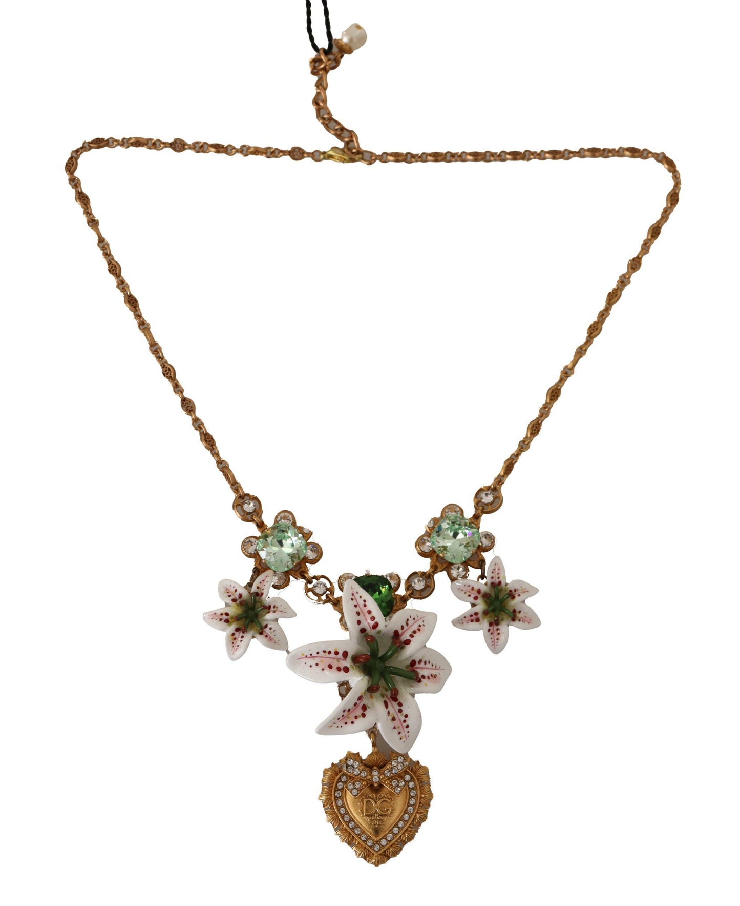 Elegant Lilium Motif Statement Necklace