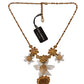 Elegant Lilium Motif Statement Necklace