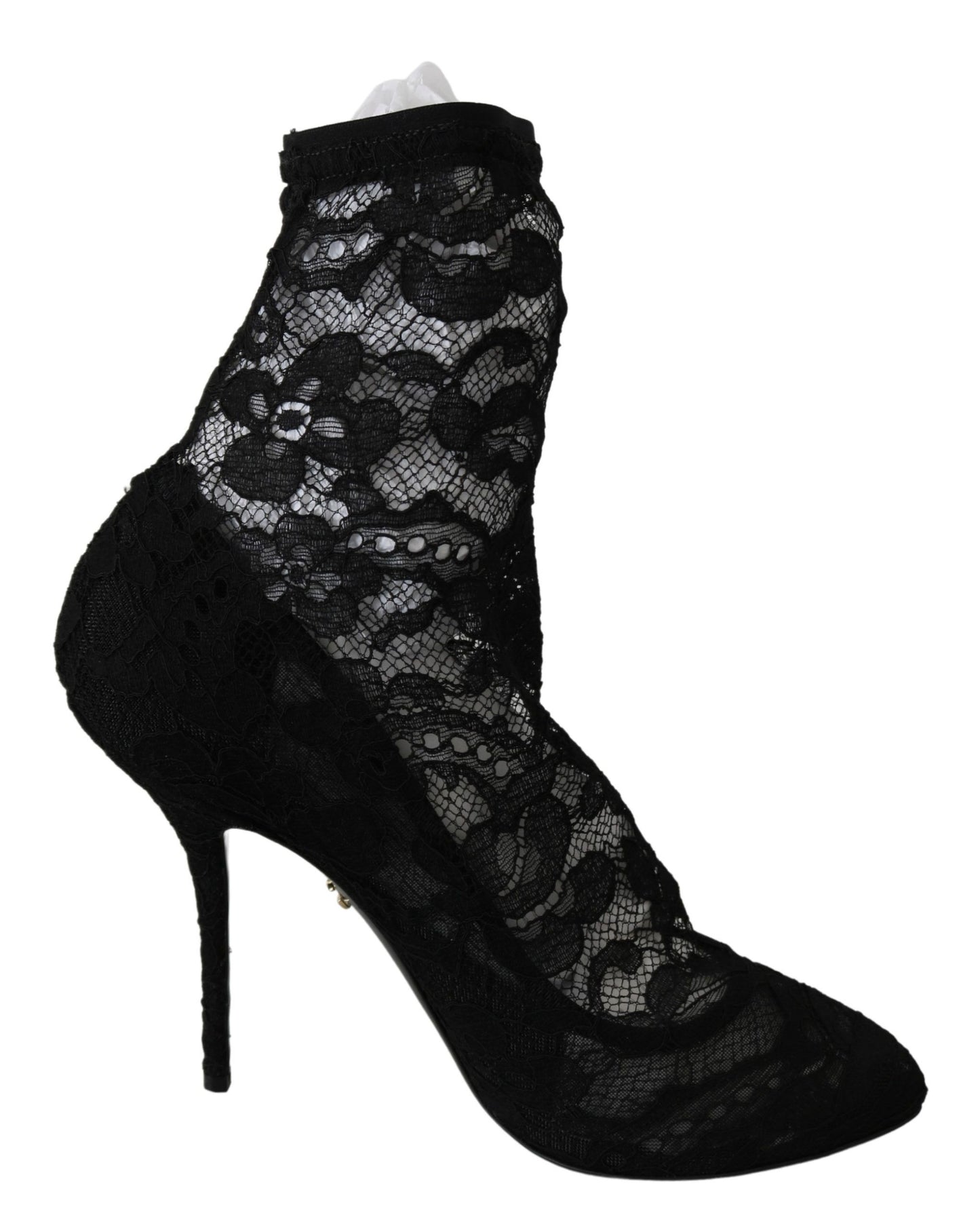 Elegant Black Lace High Heel Pumps