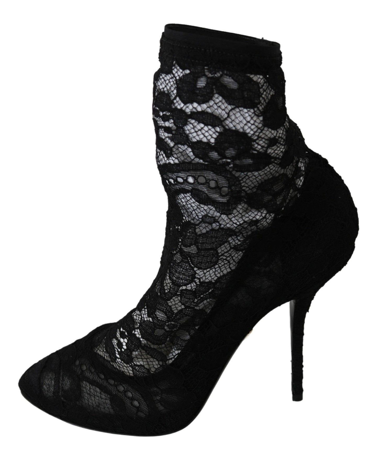 Elegant Black Lace High Heel Pumps