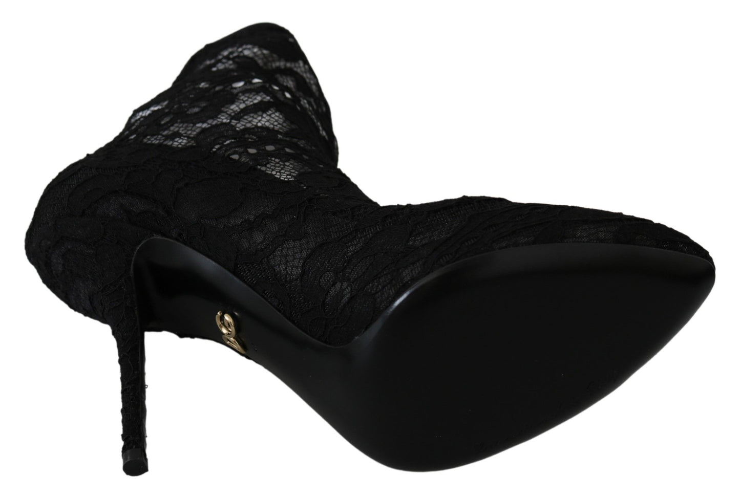 Elegant Black Lace High Heel Pumps