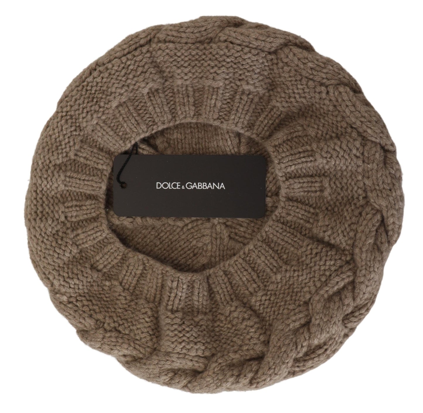 Elegant Cashmere Knit Beanie in Chic Brown