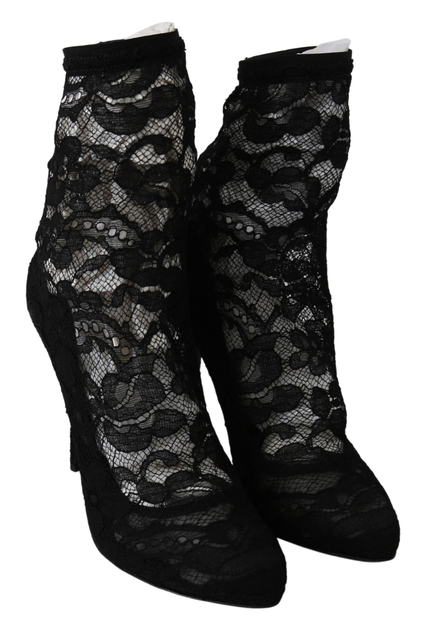 Elegant Black Lace High Heel Pumps