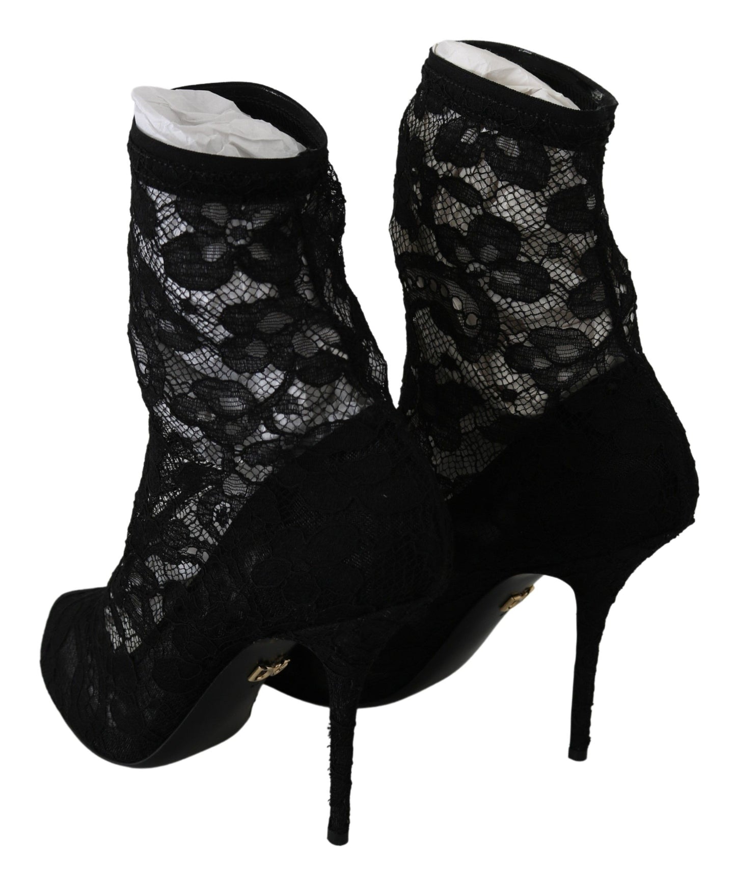 Elegant Black Lace High Heel Pumps