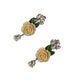 Elegant Dangling Rose Clip Earrings