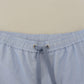 Light Blue Bermuda Mid Waist Casual Shorts