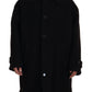 Elegant Black Alpaca Wool Blend Jacket