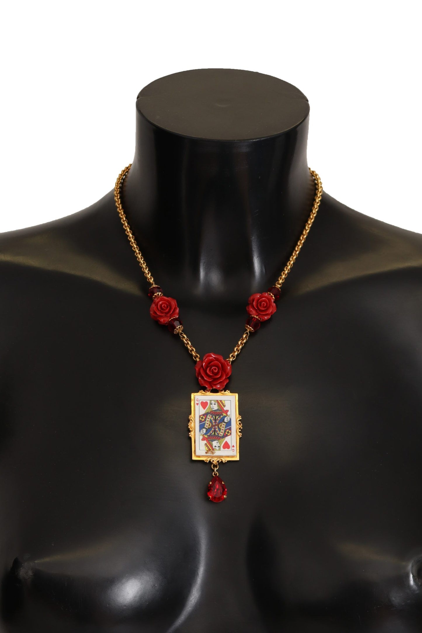 Queen Card Deck Crystal Necklace