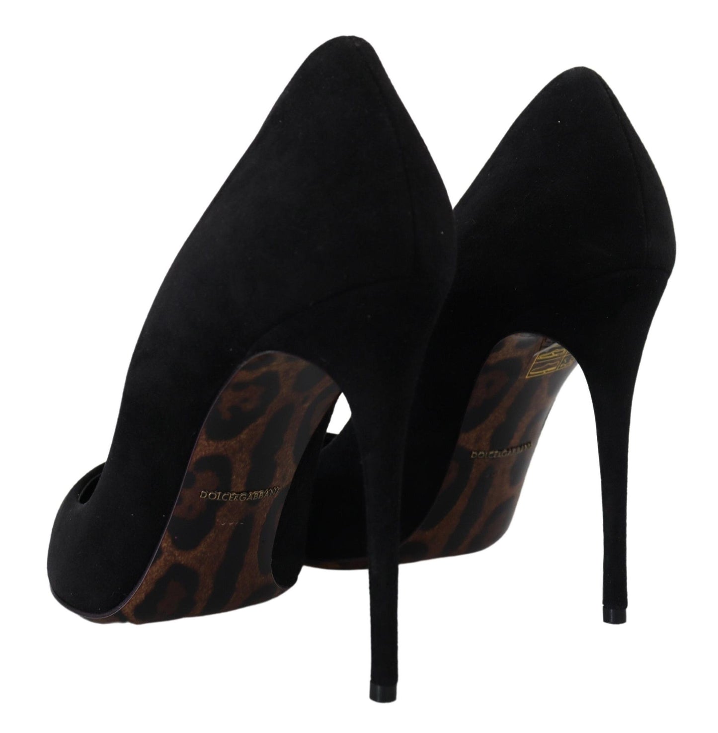 Elegant Black Suede Stiletto Pumps