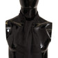 Elegant Black Silk Scarf with Polka Dots