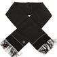Elegant Black Silk Scarf with Polka Dots