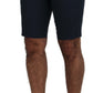 Blue Bermuda Low Waist Men Shorts