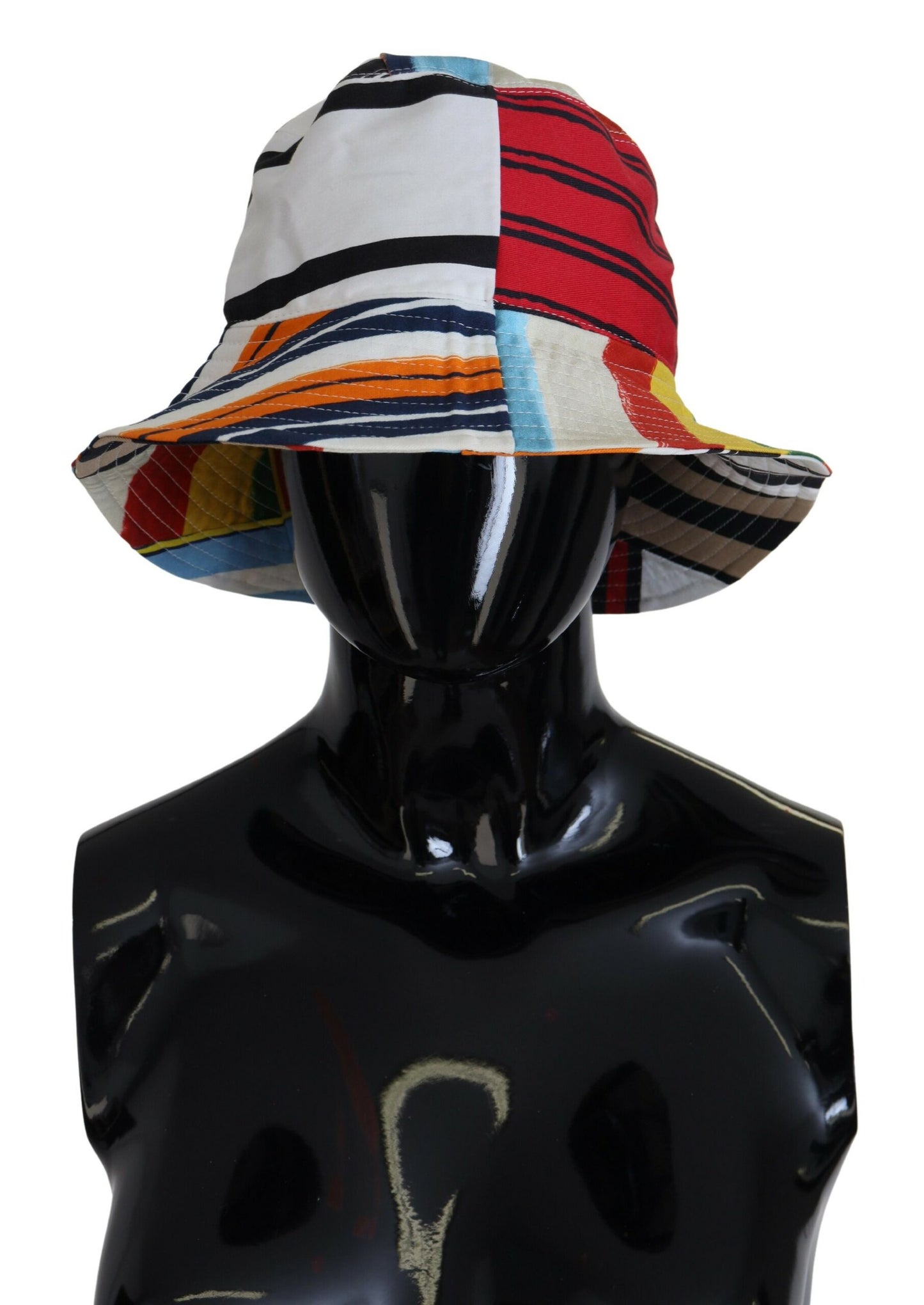 Chic Multicolor Bucket Hat with Wide Brim