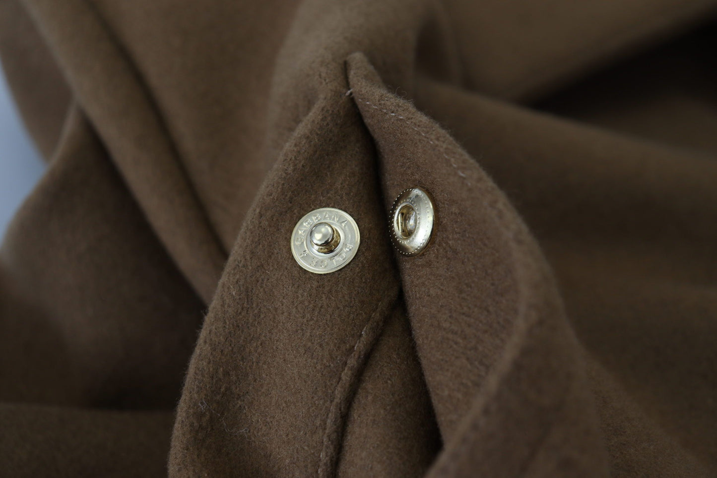 Elegant Brown Wool Blend Overcoat Jacket