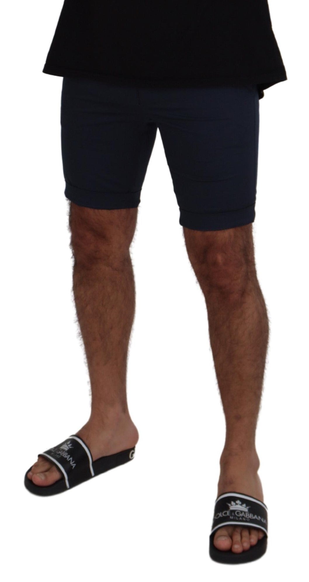 Blue Bermuda Low Waist Men Shorts