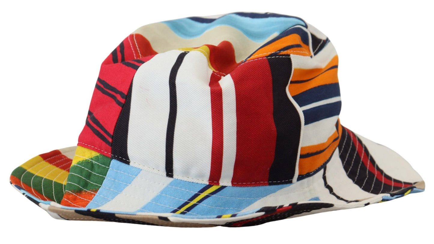 Chic Multicolor Bucket Hat with Wide Brim