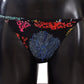 Elegant Black Coral Printed Bikini Bottom