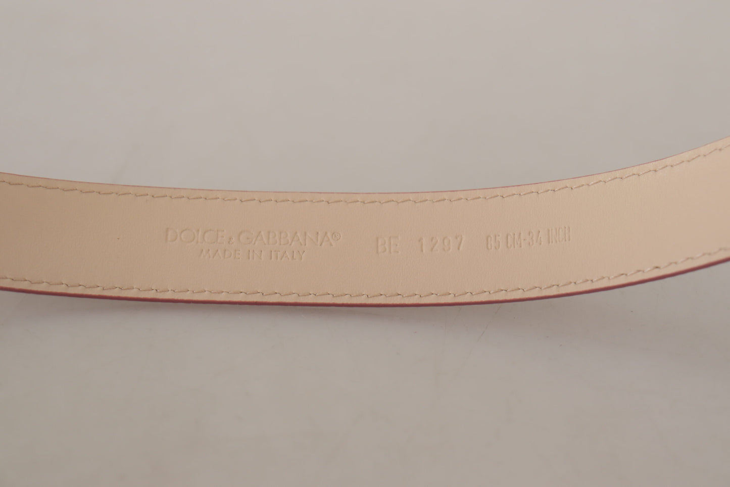 Elegant Pink Leather Belt with Logo Buckle