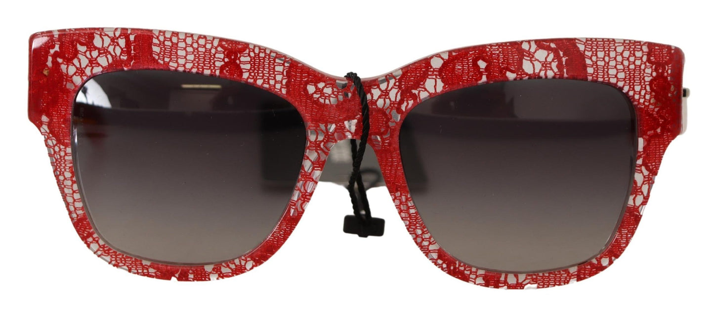 Enchanting Red Lace-Inspired Designer Sunglasses