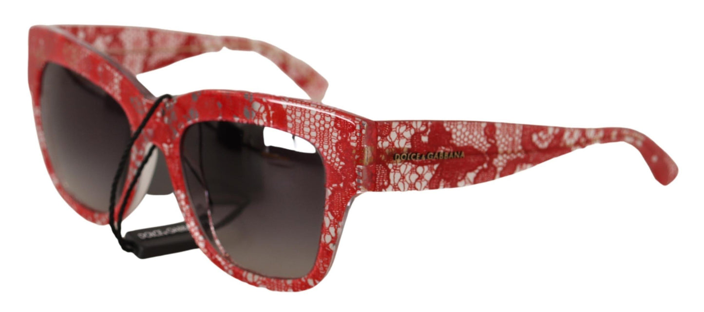 Enchanting Red Lace-Inspired Designer Sunglasses