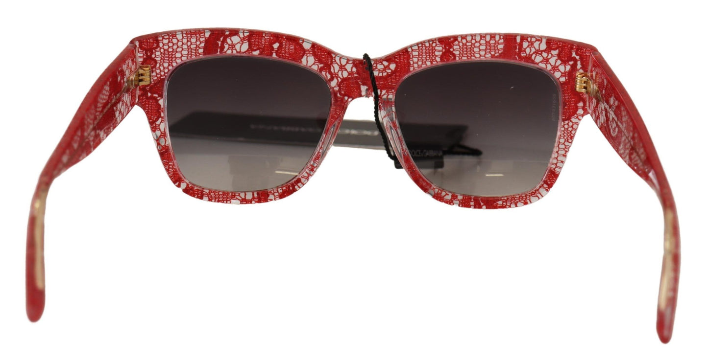 Enchanting Red Lace-Inspired Designer Sunglasses