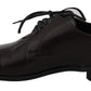 Elegant Brown Leather Derby Dress Shoes