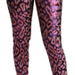 Multicolor Patterned Cropped High Waist Pants