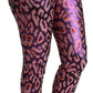 Multicolor Patterned Cropped High Waist Pants