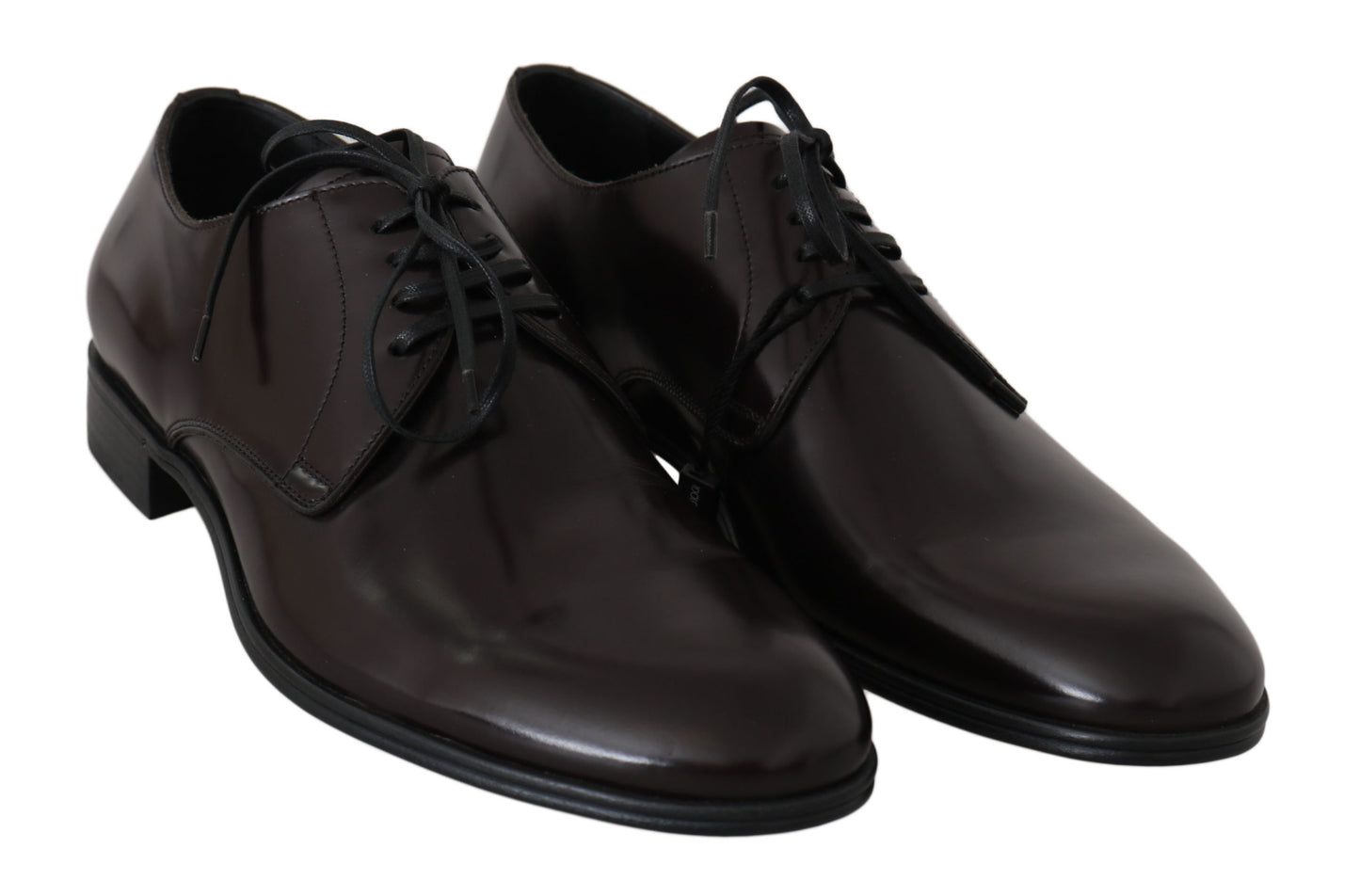 Elegant Brown Leather Derby Dress Shoes