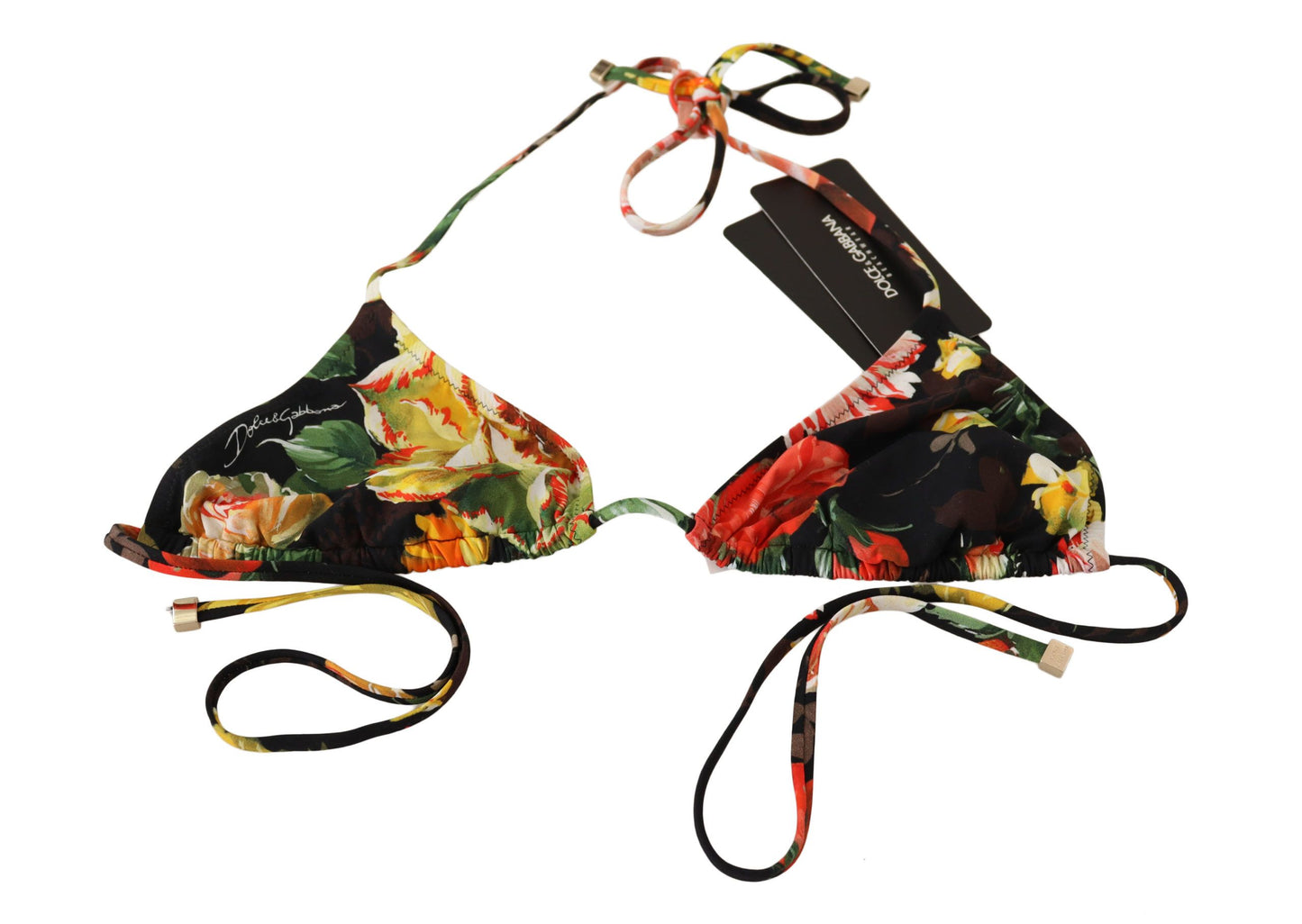 Elegant Floral Print Bikini Top