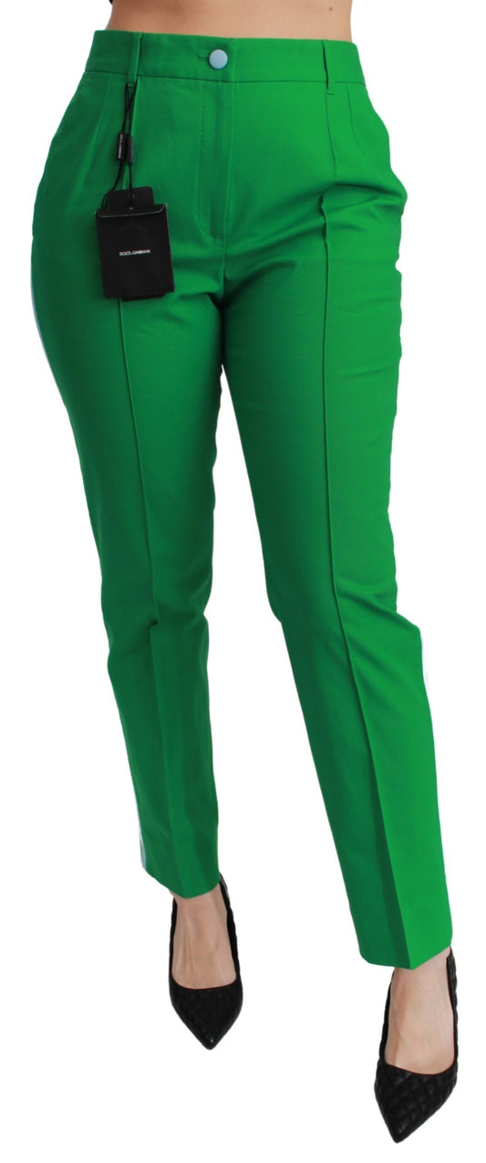 Elegant High-Waist Silk Blend Trousers