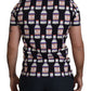 Black Bacio Di Venere Cotton Crew T-shirt