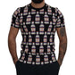 Black Bacio Di Venere Cotton Crew T-shirt