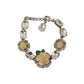Elegant Silver Chain Bracelet with Charms & Crystals