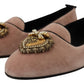 Pink Velvet Slip Ons Loafers Flats Shoes