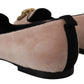 Pink Velvet Slip Ons Loafers Flats Shoes
