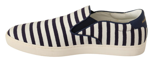 Elegant Striped Canvas Loafers