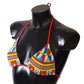 Multicolor Carretto Print Bikini Top