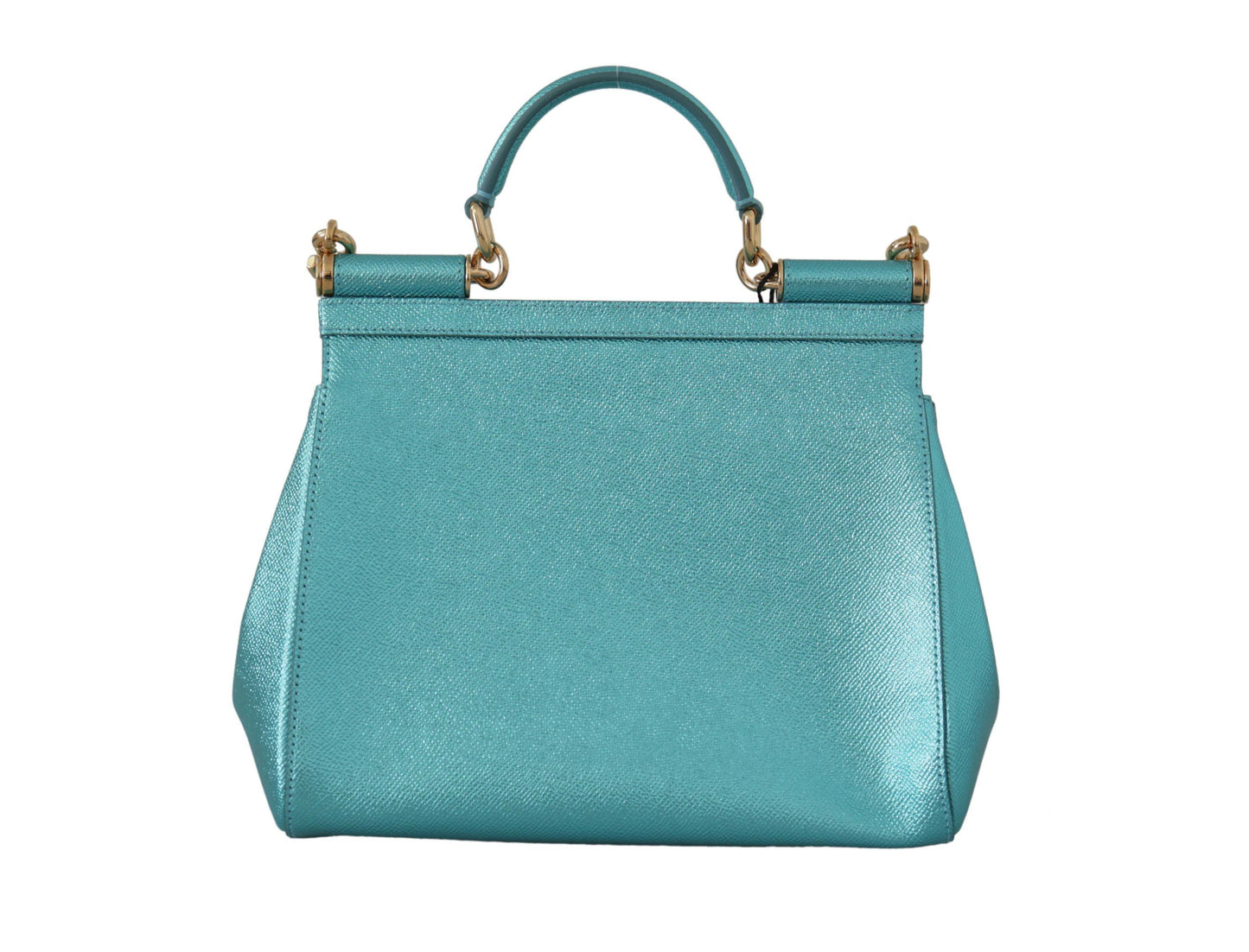 Elegant Medium Sicily Blue Leather Bag