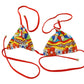 Multicolor Carretto Print Bikini Top