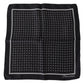 Elegant Black Silk Square Handkerchief