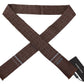Silk Geometric Fringe Scarf in Earthy Brown