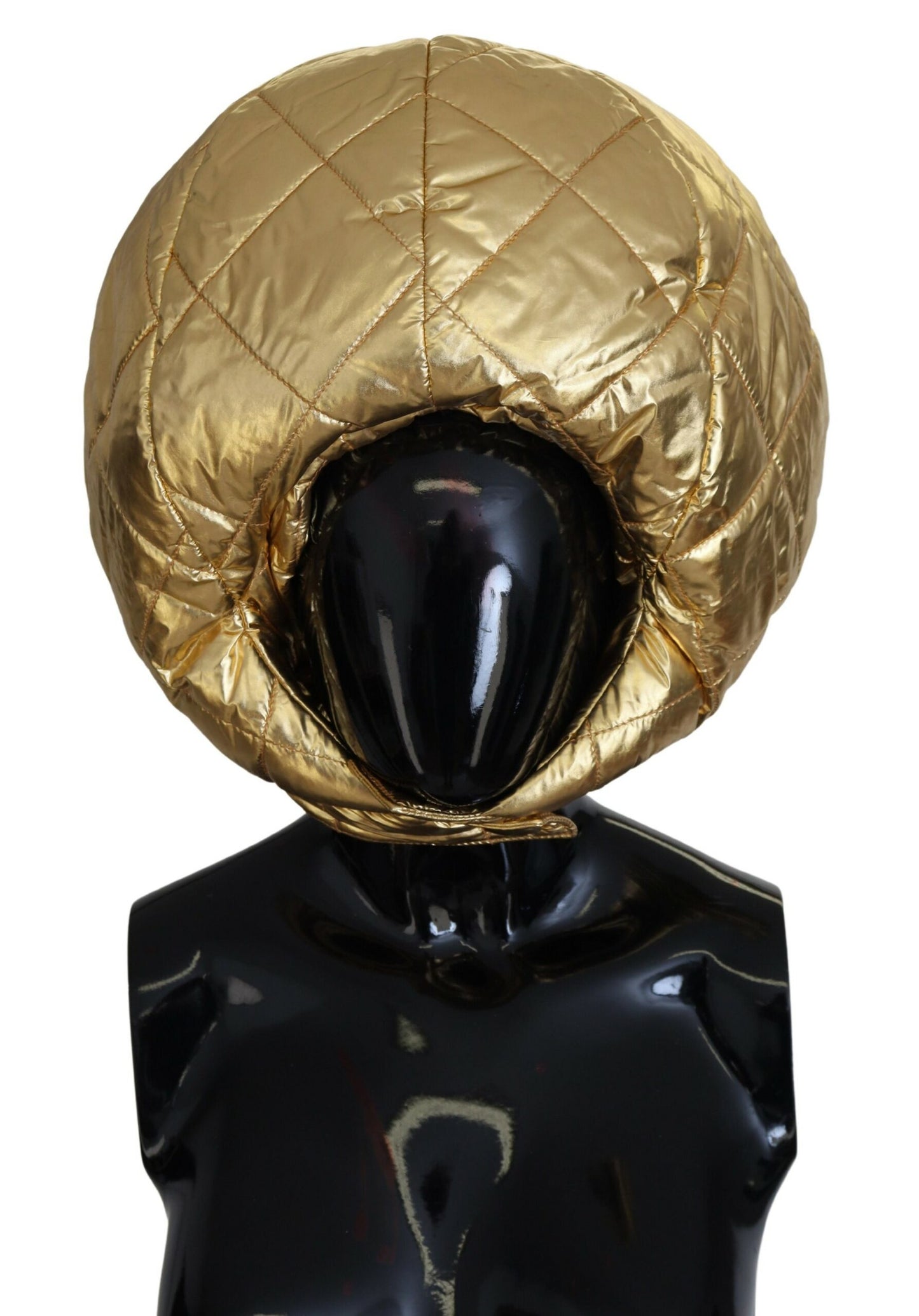 Opulent Gold Puffer Windproof Hat