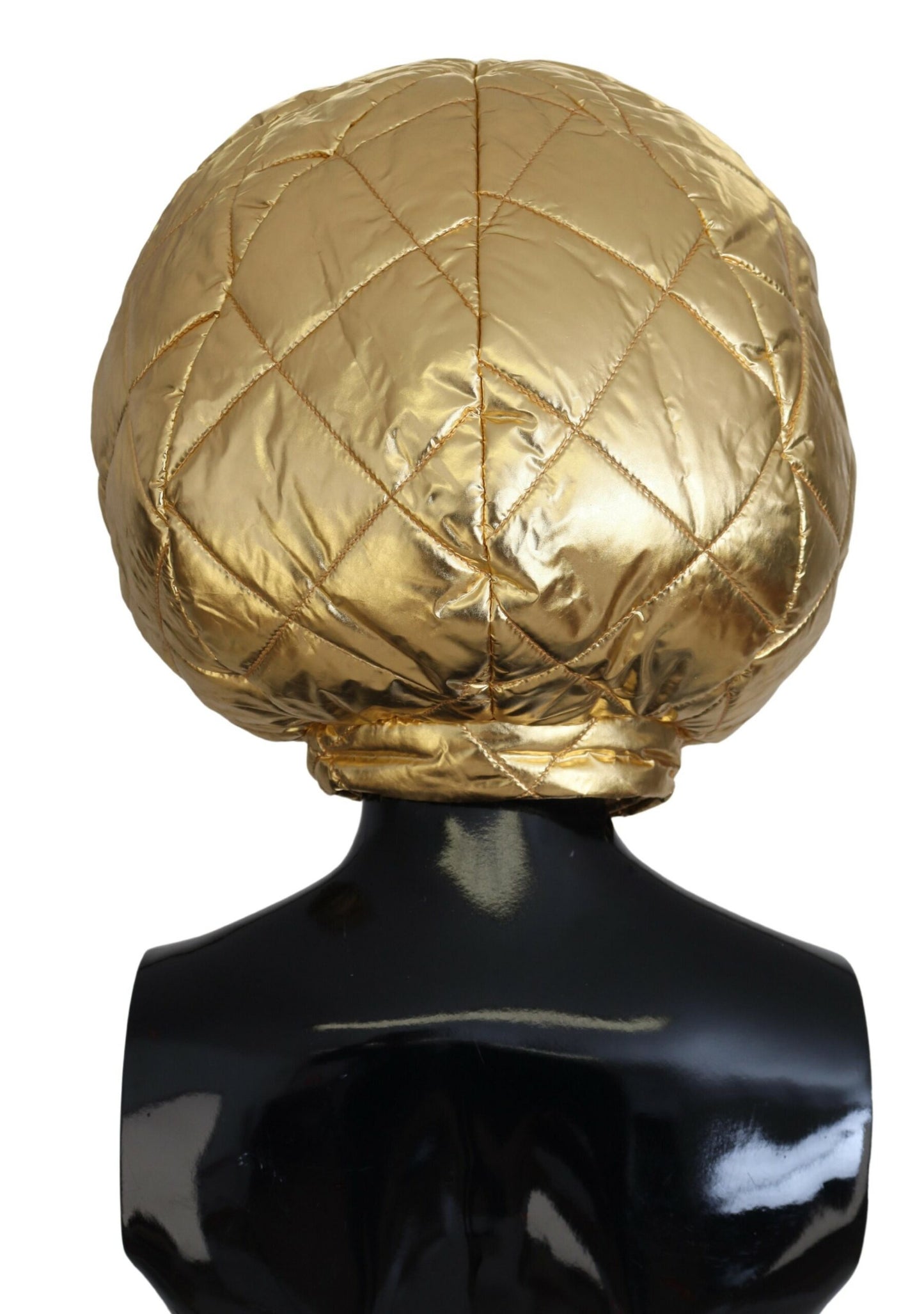 Opulent Gold Puffer Windproof Hat