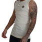Off White Wool Tank Top Sleeveless T-shirt